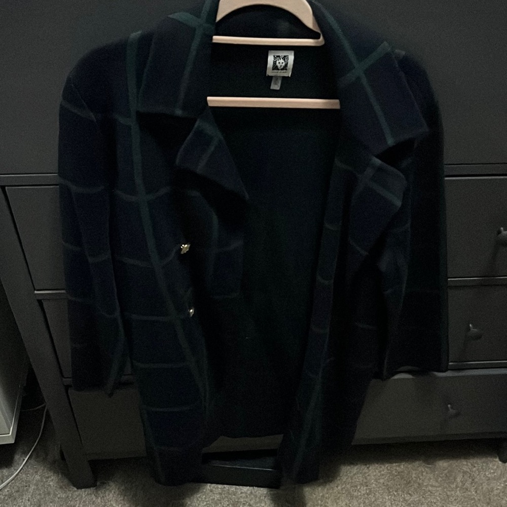 Green and navy Anne Klein sweater